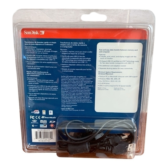 New SANDISK ImageMate USB 12 in 1 Card Reader w/ Cord & Stand USB Memory Reader - Picture 3 of 3